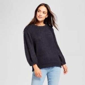Navy Blue Fuzzy Sweater